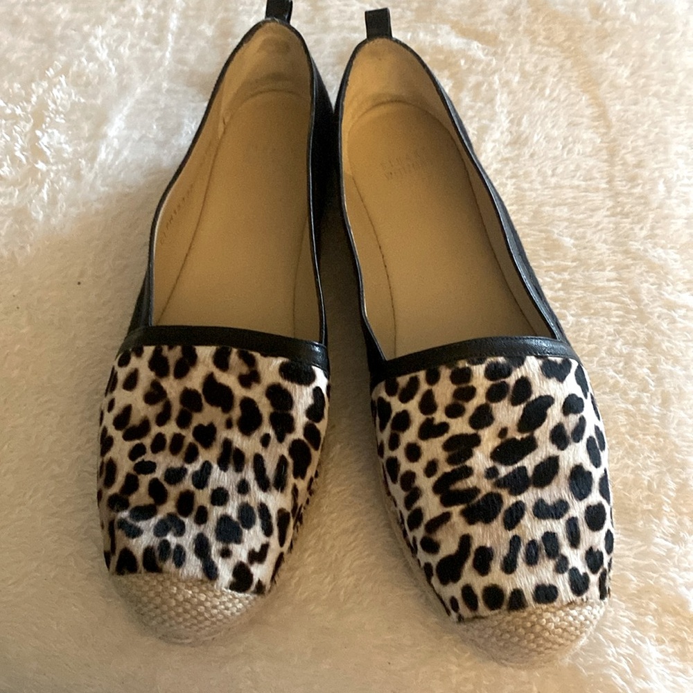 Stuart Weitzman leopard espadrilles- size 11- worn once. See video!